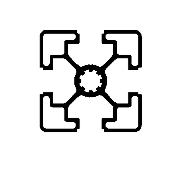 Perfil industrial 45 × 45 mm — 32194: Perfil de sección cuadrada con ranuras; revisa dimensiones y compatibilidad de ensamble en el plano.