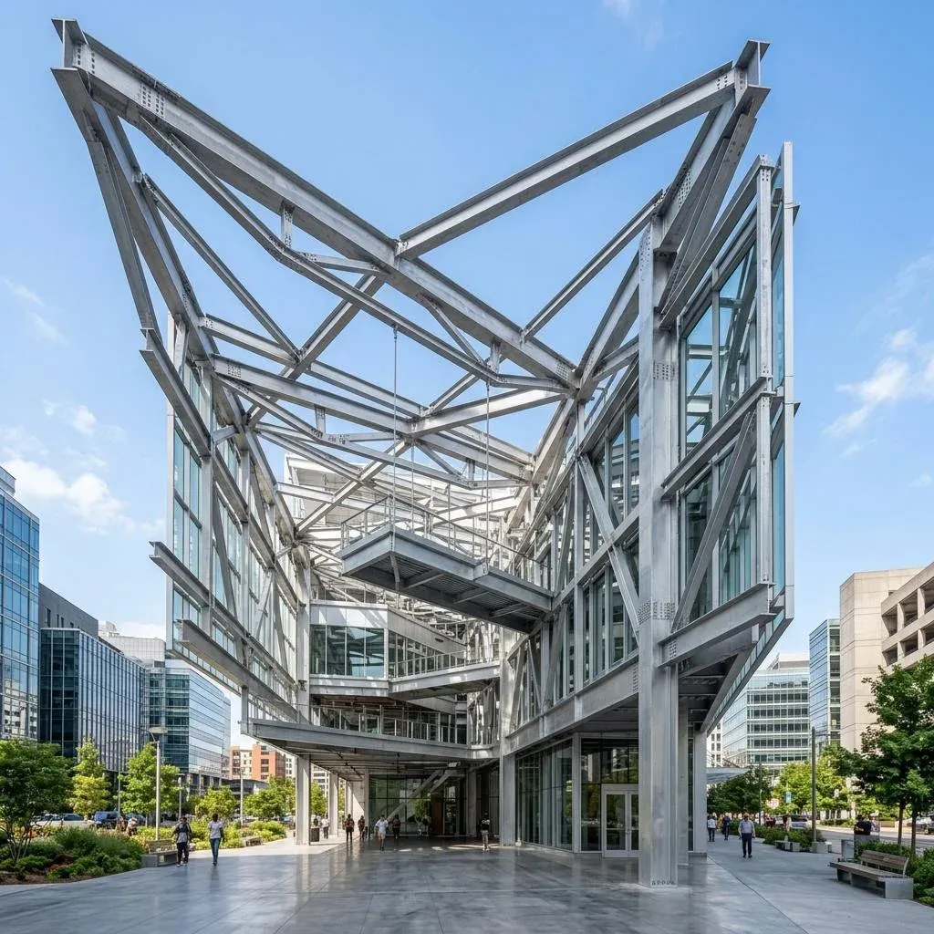 Precision aluminum extrusions used in industrial structures